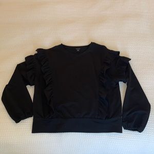 Loft ruffle sweat shirt